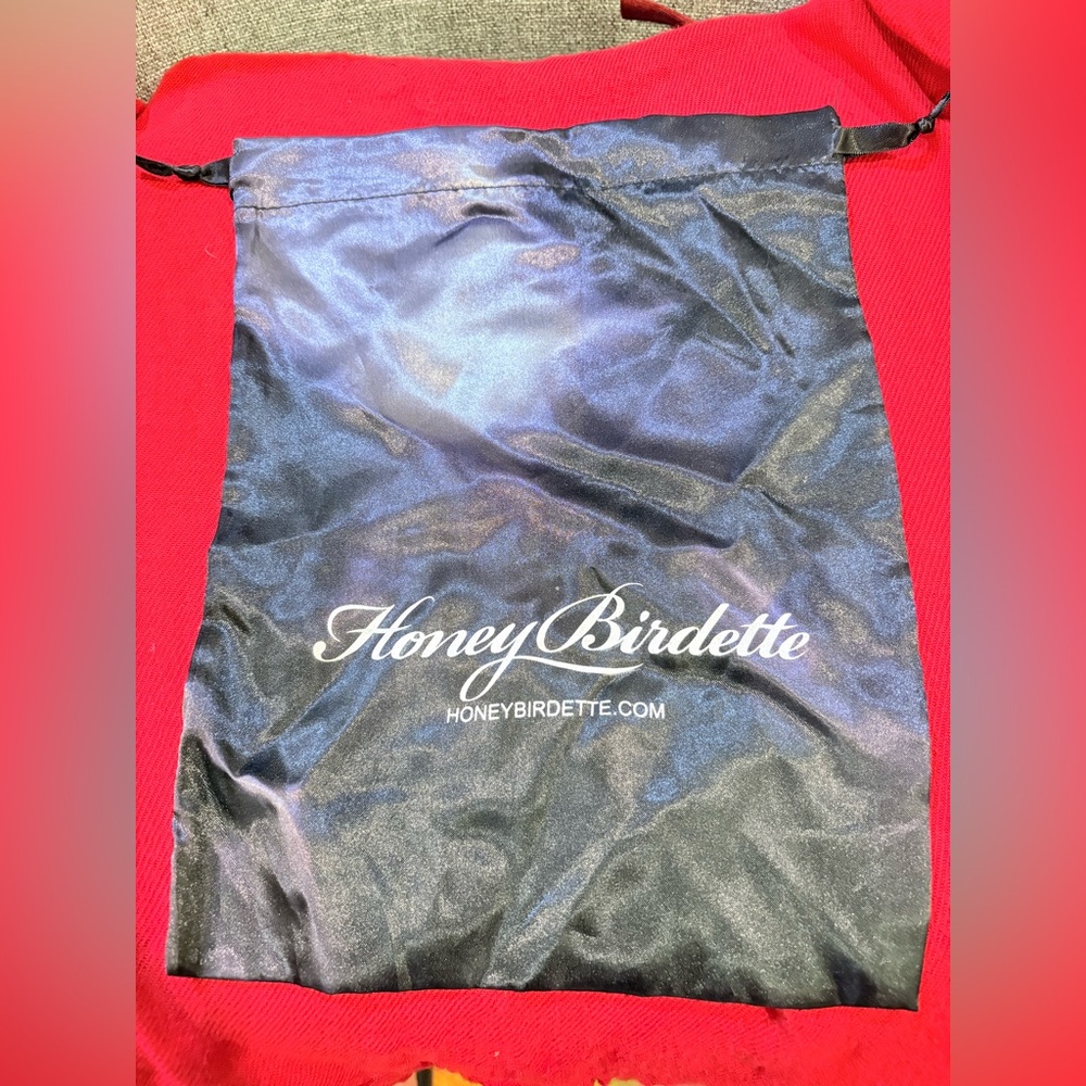Never Use Black Satin Honey Birdette Dust Bag-12”x10”